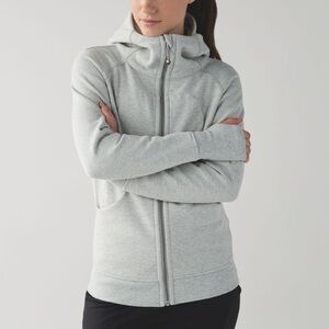 Lululemon Scuba Hoodie in Heathered Light Grey